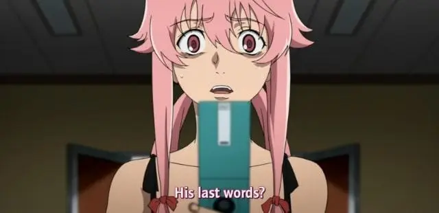 Future Diary yuno gasai shocked e1632950994606