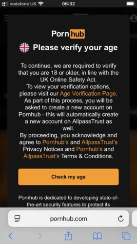 pornhub online uk safety act