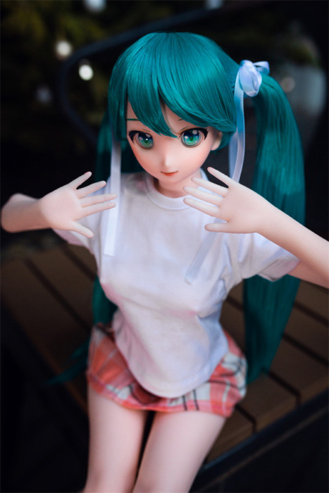 Realistic 2024 new 60cm hatsune miku tiny real sex doll J60 MikuCinnamon4 HXDOLL