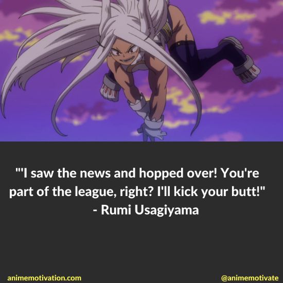 Rumi Usagiyama quotes mha 2