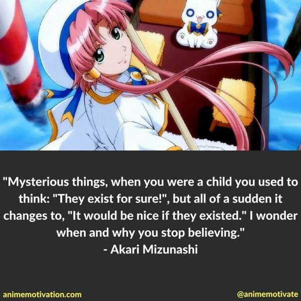 Aria The Animation Akari Mizunashi Quote