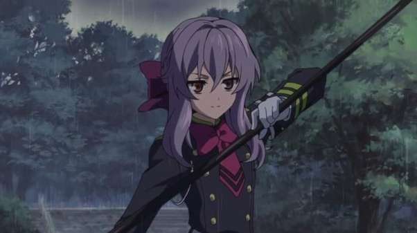 Shinoa Hiiragi Swinging Her Sword