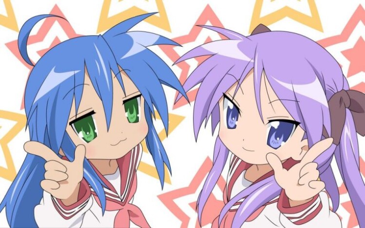 lucky star wallpaper kagami and konata