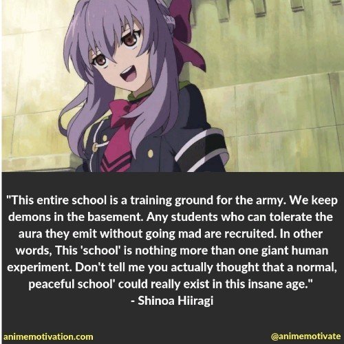 Shinoa Hiiragi quotes