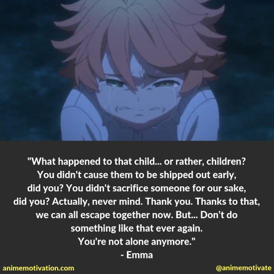 emma quotes the promised neverland