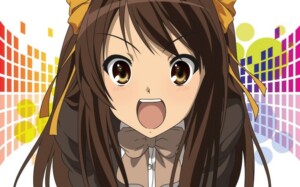 haruhi suzumiya excited face