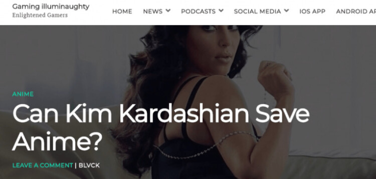 can kim kardashian save anime gaming site