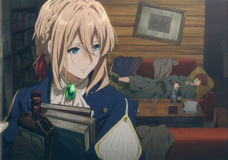 violet evergarden wallpaper room books 2