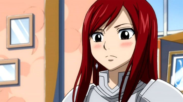 erza scarlet blushing