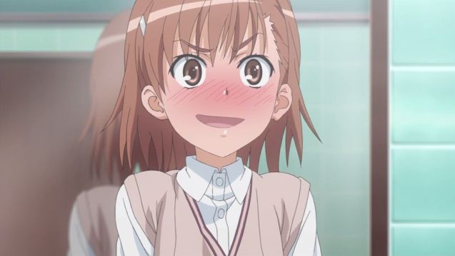 mikoto misaka blush