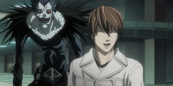 light and ryuk fake smile