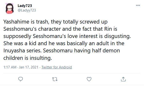 sesshomaru rin controversy