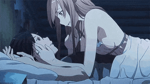 sword art online asuna and kirito in bed