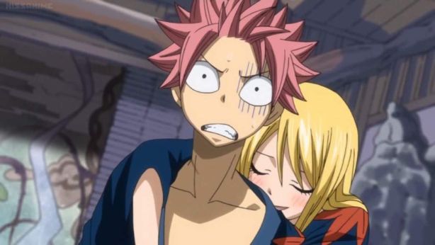 lucy arm over natsu
