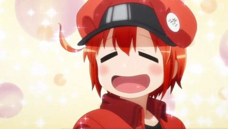 Red Blood Cell Wholesome Smile Anime