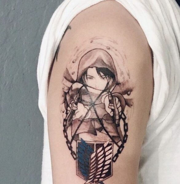 attack on titan tattoo levi ackerman