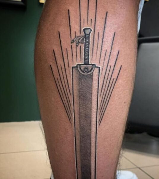 berserk anime tattoo sword