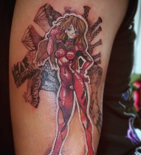 evangelion tattoo asuka