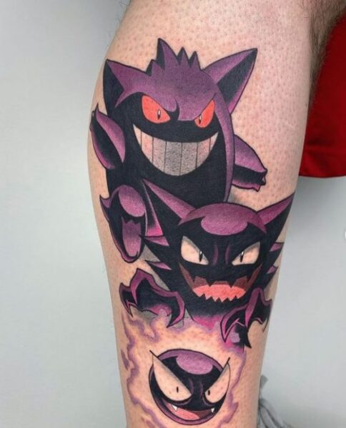 gengar gastly haunter tattoo