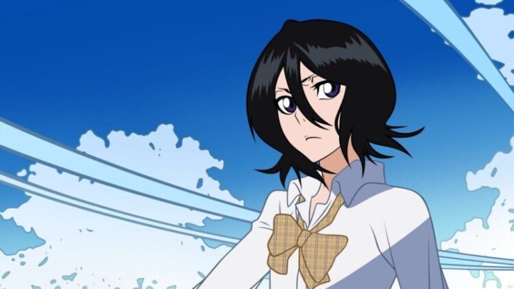 Rukia Kuchiki White Shirt Cute Wallpaper