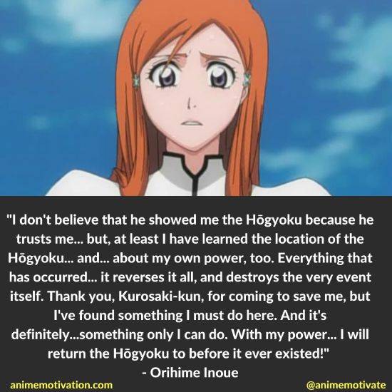 orihime inoue quotes bleach 7