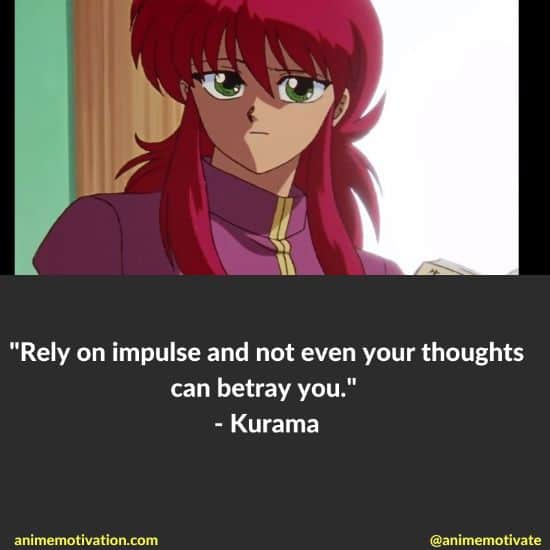 kurama quotes yu yu hakusho