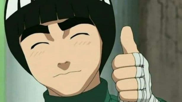 rock lee thumbs up