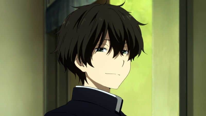 houtarou oreki smirk smile