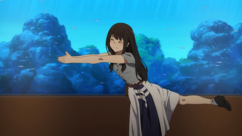 Lycoris Recoil takina fish pose