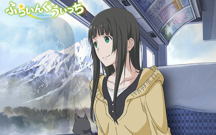 Makoto Kowata flying witch black hair