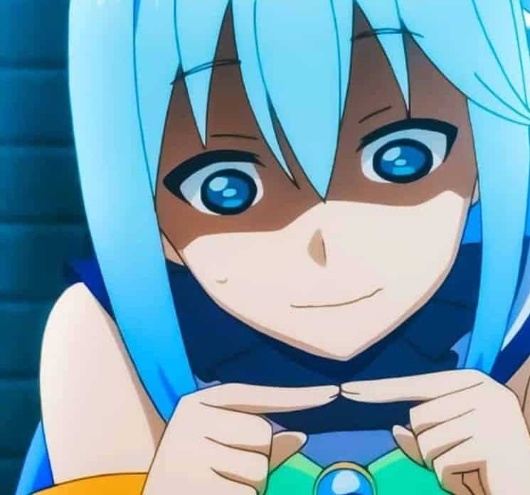 Goddess Aqua Konosuba eyes funny e1693513200165