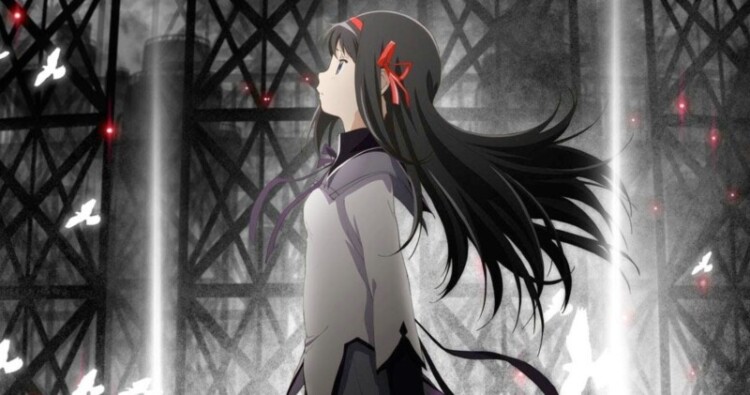 Homura Akemi Madoka Magica red ribbons hair