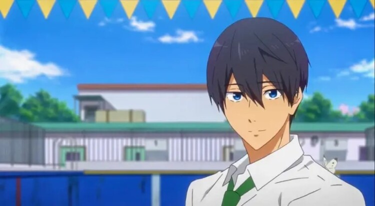 Haruka Nanase Free white shirt