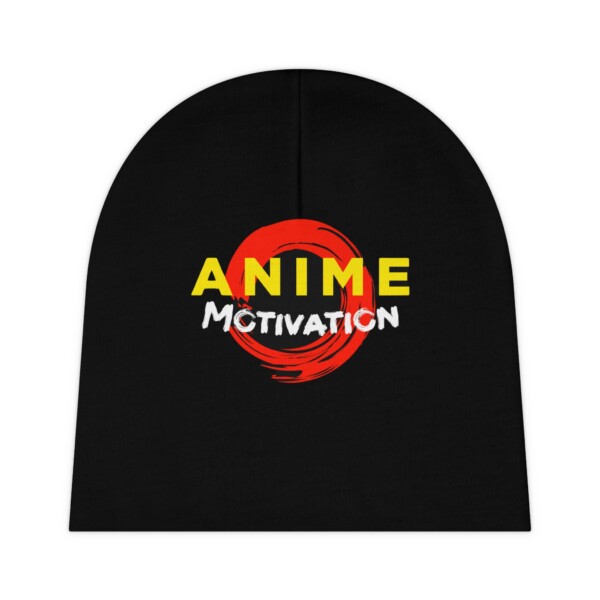 Anime Baby Beanie Black And White Winter Design Logo