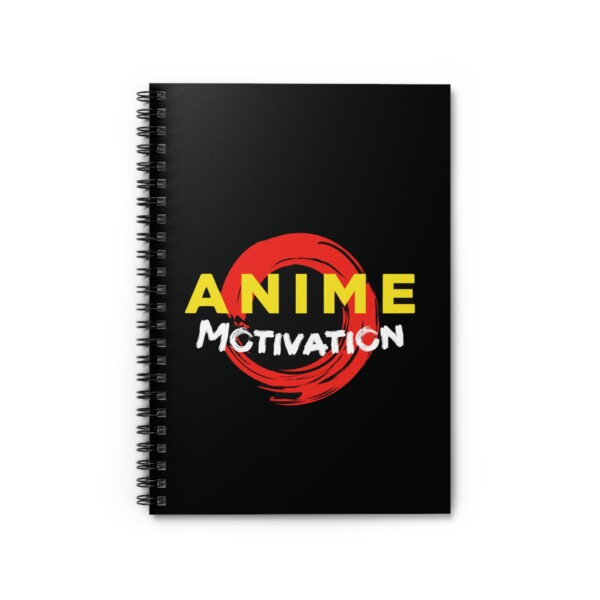 Anime Motivation Spiral Notebook Logo Text