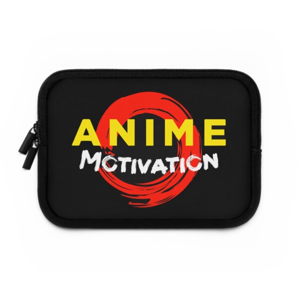 Black Anime Motivation Laptop Bag Sleeve Text Logo