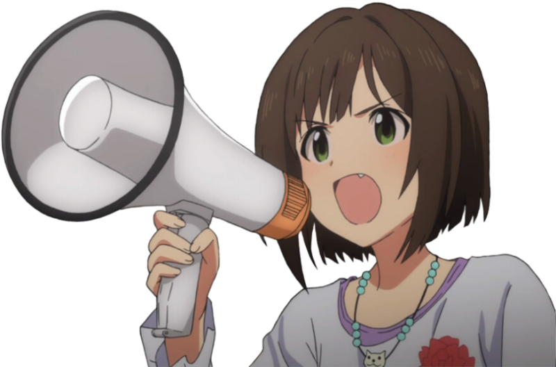 anime megaphone girl