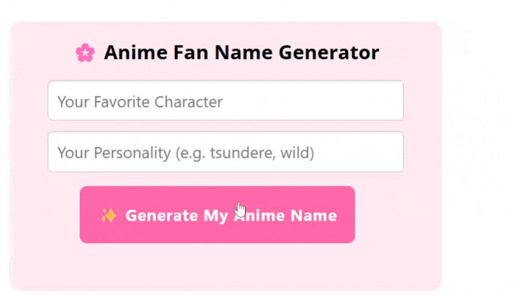 anime fan name generator example ichigo kurosaki