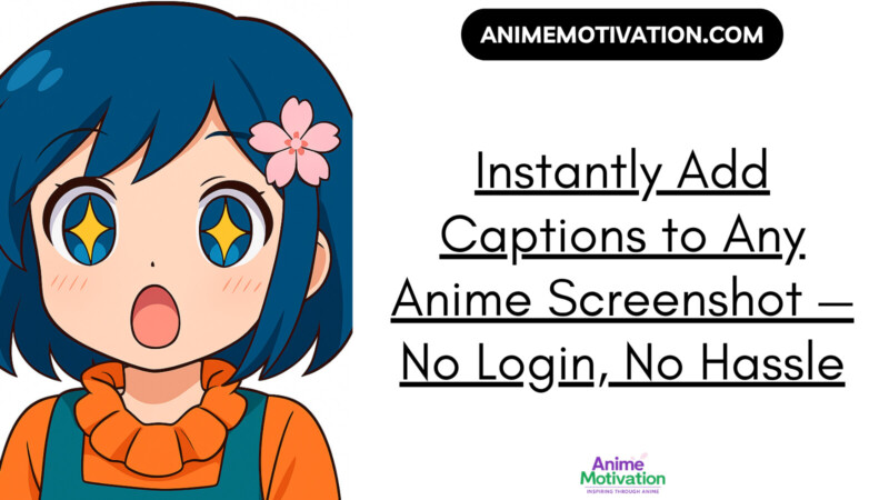 Instantly Add Captions to Any Anime Screenshot — No Login, No Hassle