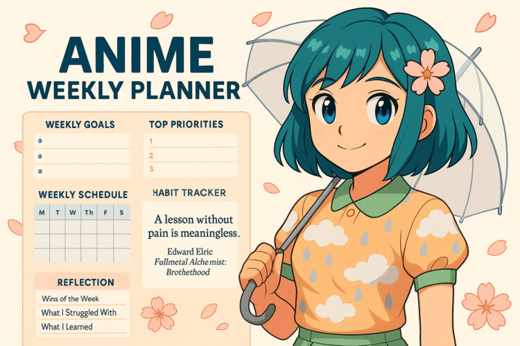 Anime Weekly Planner (Undated)