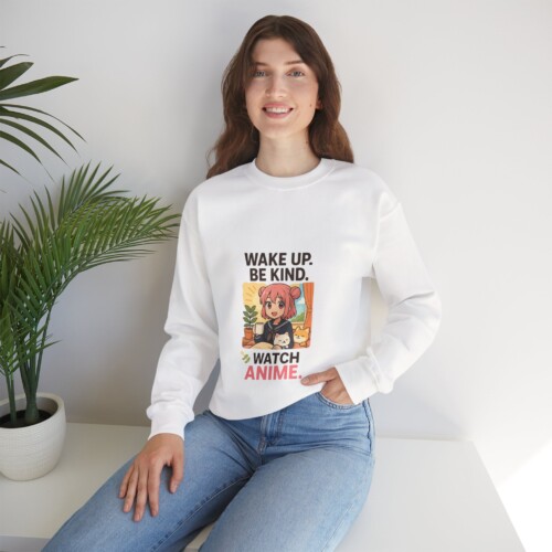 17798969779381806157_2048.jpeg Wake Up Be Kind Watch Anime Sweatshirt Jumper