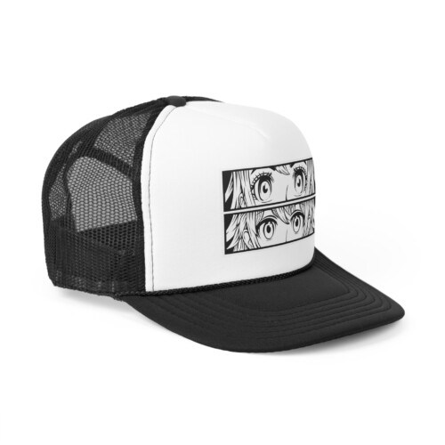 Anime-Inspired Trucker Cap Manga Eyes Hat