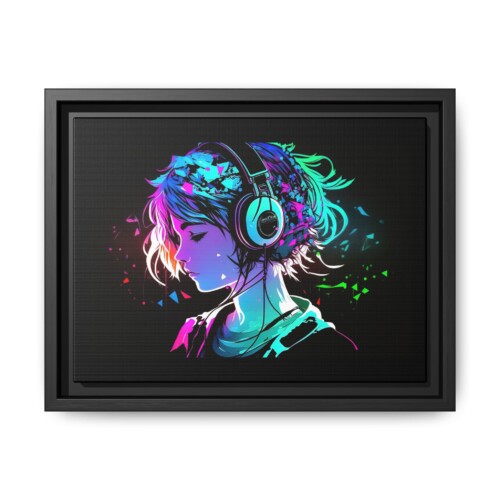 Colorful Music Lover's Wall Art Anime Canvas